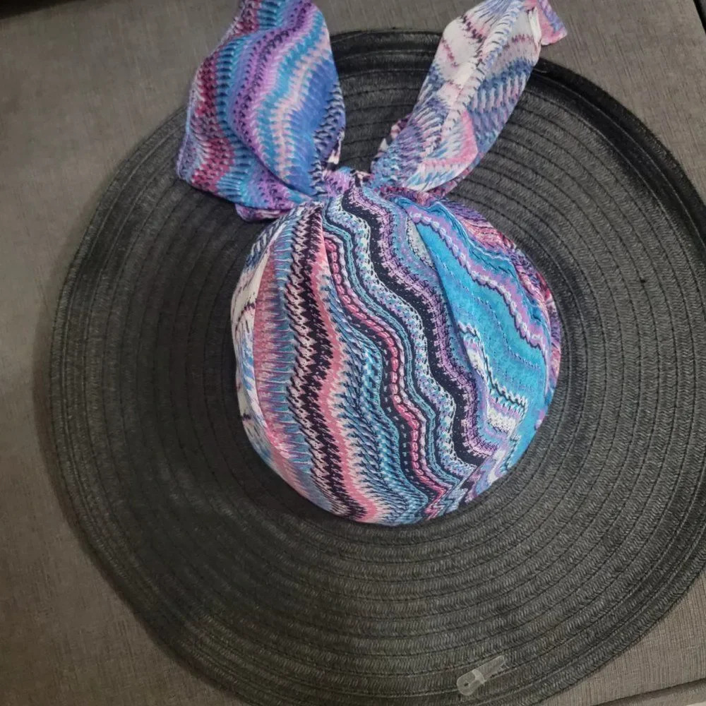 APT 9 Women's Black Summer Beach Straw Sun Hat Size OS - Picture 10 of 10